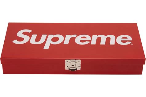 supreme ss17 metal box|Supreme Large Metal Storage Box Red SS17 .